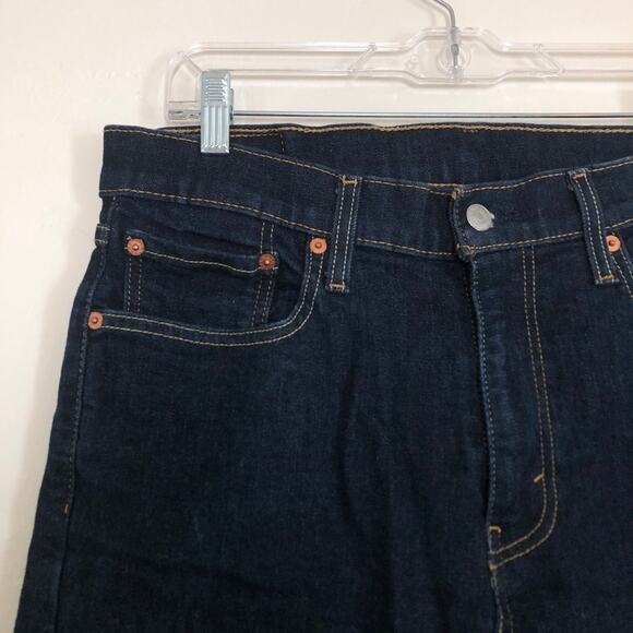 Levi's Men's Dark Blue Denim Slim Fit Casual Straight Leg Jeans Jean Pants - Picture 5 of 9